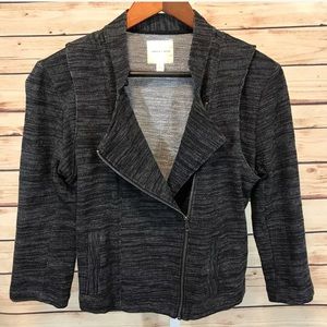 Silence & Noise Crop Moto Jacket Asymmetric Zipper